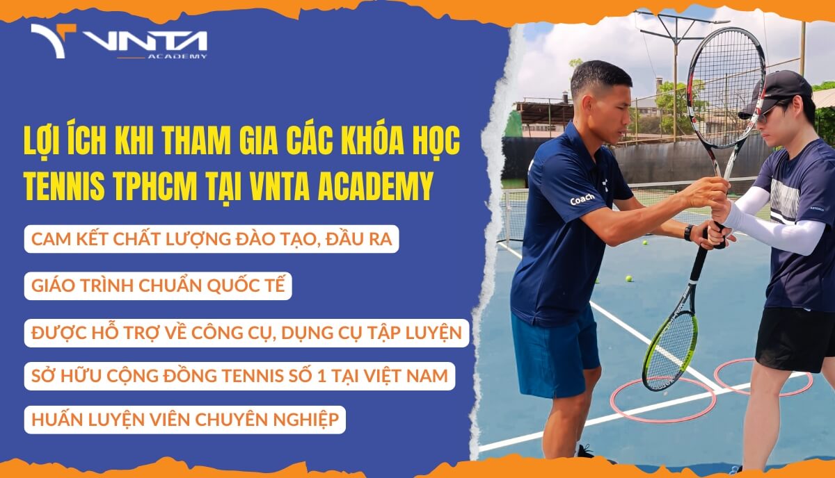 Lợi ích khi tham gia các khóa học tennis TPHCM tại VNTA Academy