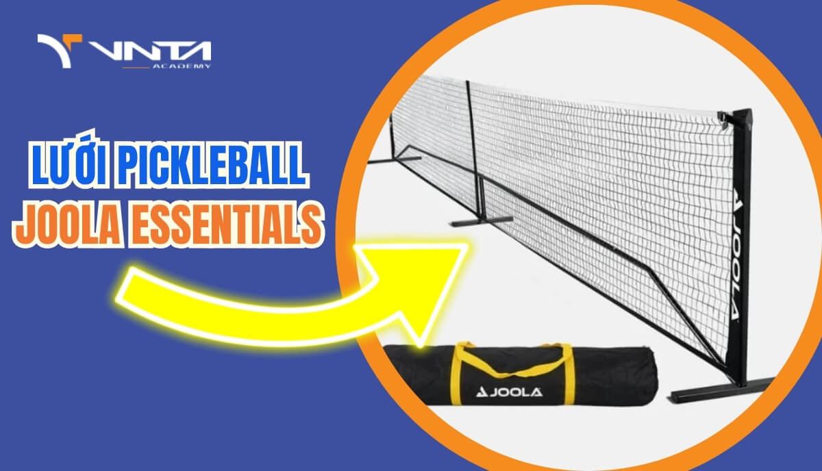 Lưới Pickleball Joola Essentials là giải pháp lý tưởng cho những ai yêu thích sự tiện lợi và linh hoạt trong việc chơi Pickleball