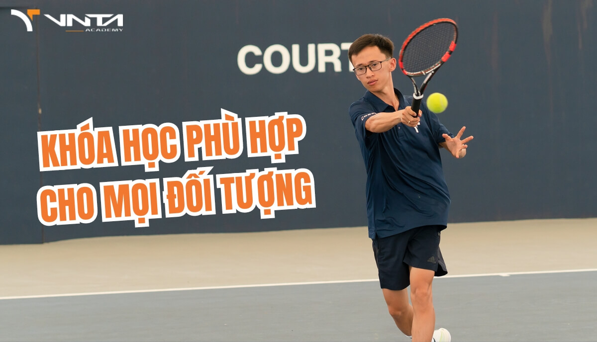 Khóa học đào tạo huấn luyện viên tennis chuẩn quốc tế tại VNTA Academy dành cho tất cả những ai có niềm đam mê với môn thể thao quý tộc này