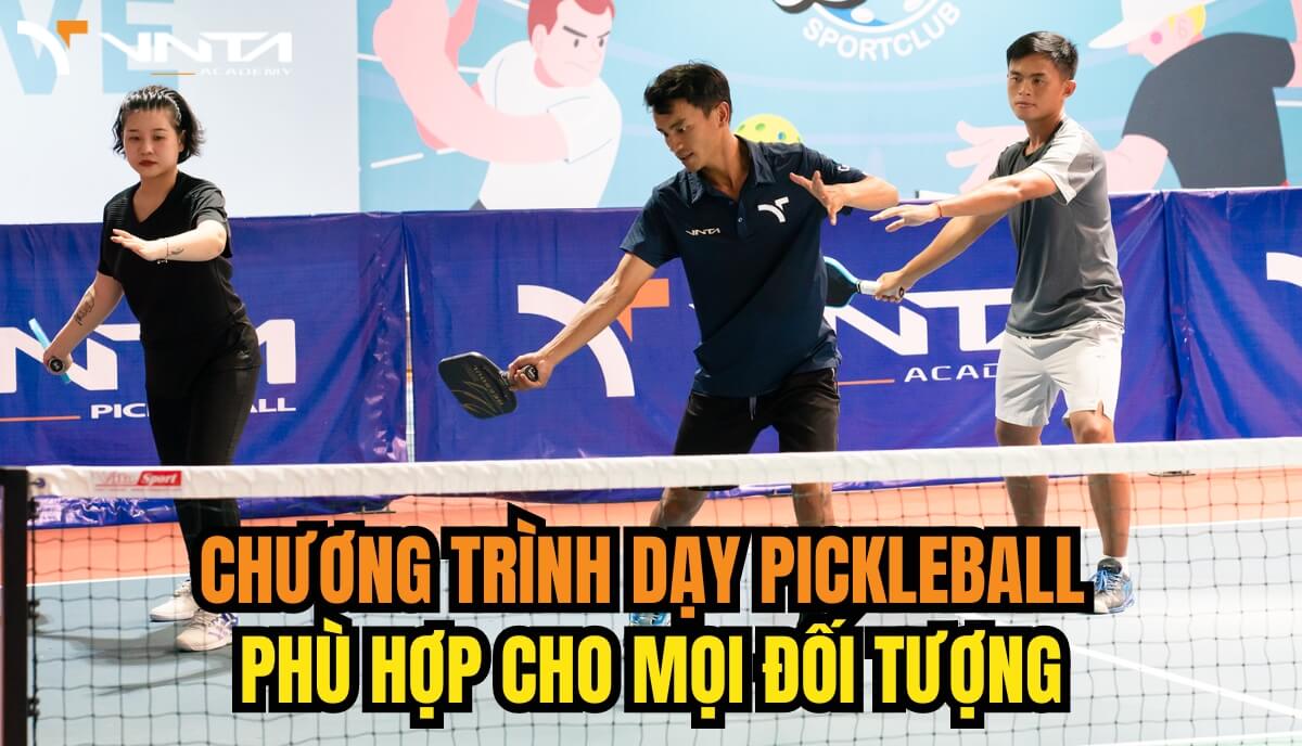 Chương trình dạy pickleball tại VNTA Academy phù hợp cho mọi đối tượng