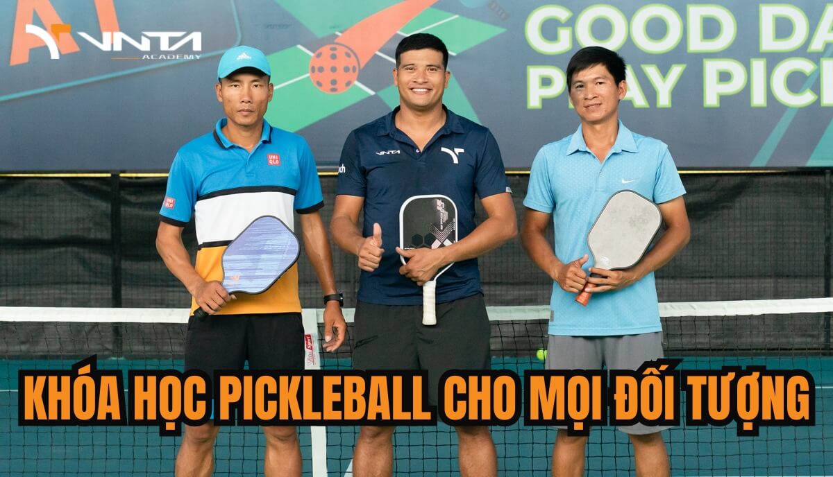 VNTA Academy tại Quận Bình Thạnh cung cấp các khóa học Pickleball cho mọi độ tuổi, từ trẻ em đến người cao tuổi.