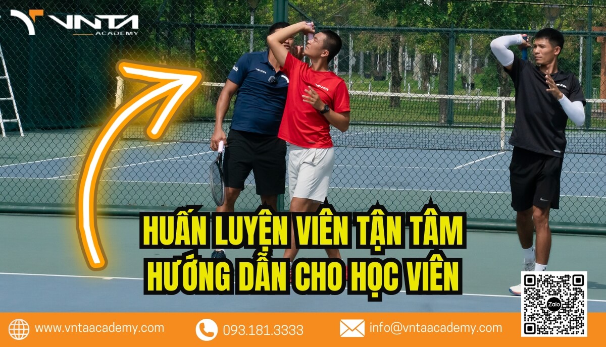 Đội ngũ huấn luyện viên tại VNTA Academy sở hữu nhiều năm kinh nghiệm trong giảng dạy Tennis