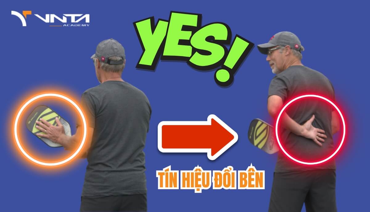 Các tín hiệu tay để di chuyển trong đánh đôi Pickleball - Tín hiệu đổi bên