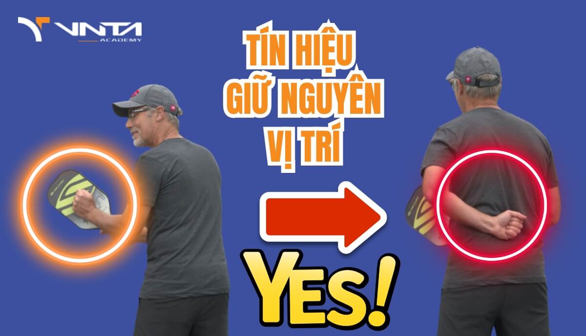 Các tín hiệu tay để di chuyển trong đánh đôi Pickleball - Tín hiệu giữ nguyên vị trí