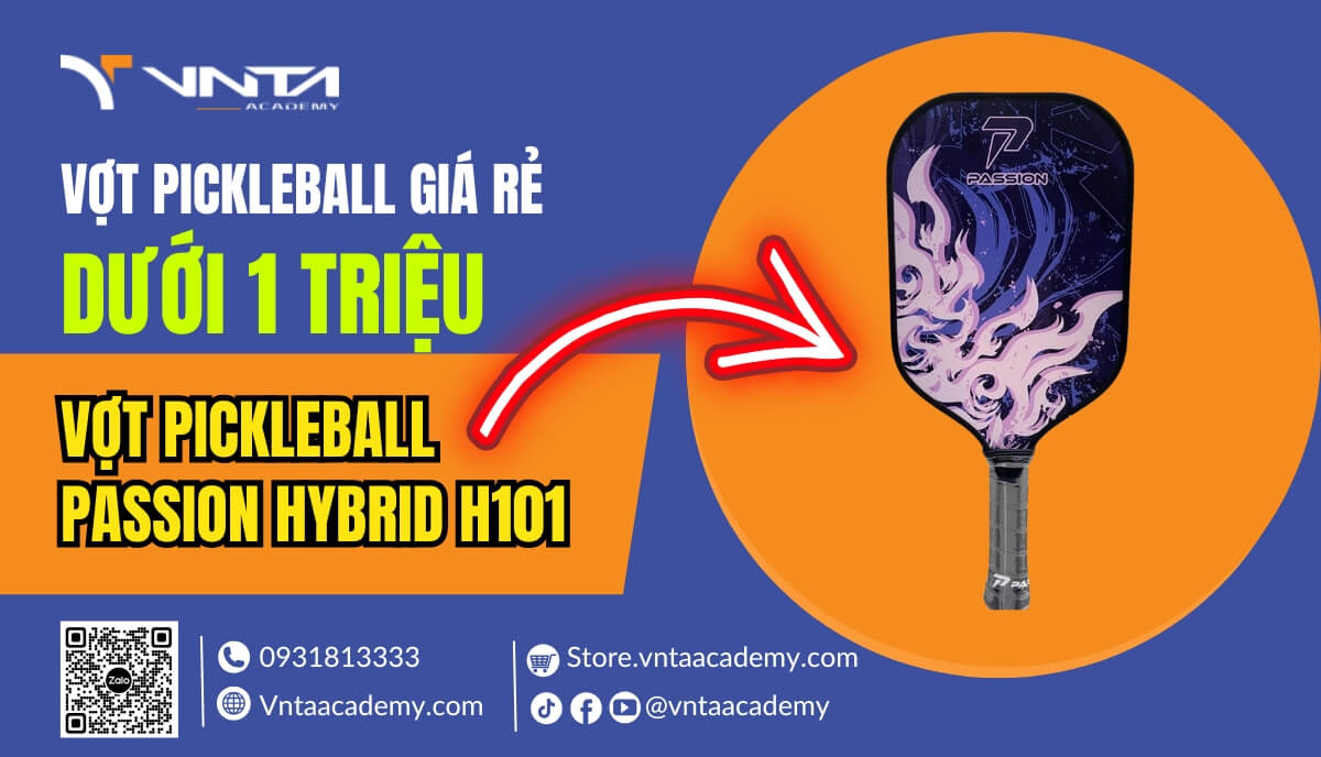 Vợt Pickleball giá rẻ dưới 1 triệu nên mua - Vợt Pickleball Passion Hybrid H101