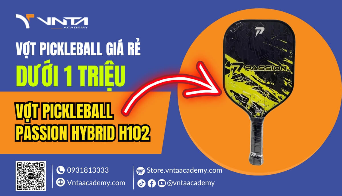 Danh sách vợt Pickleball dưới 1 triệu - Vợt Pickleball Passion Hybrid H102