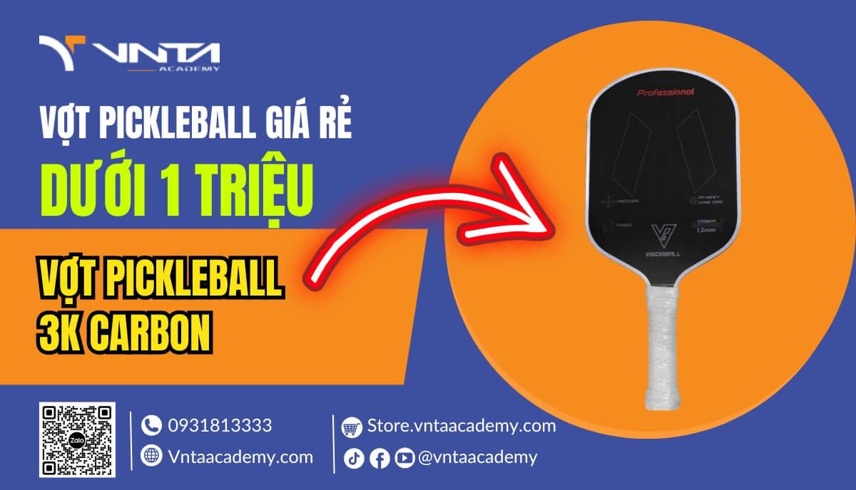 Vợt Pickleball giá rẻ nên mua - Vợt Pickleball 3K Carbon