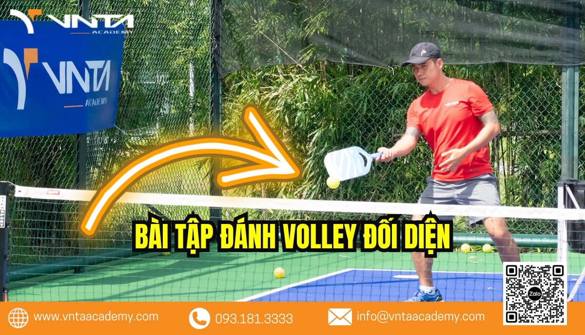 Bài tập cảm giác bóng khi chơi Pickleball - Đánh Volley đối diện