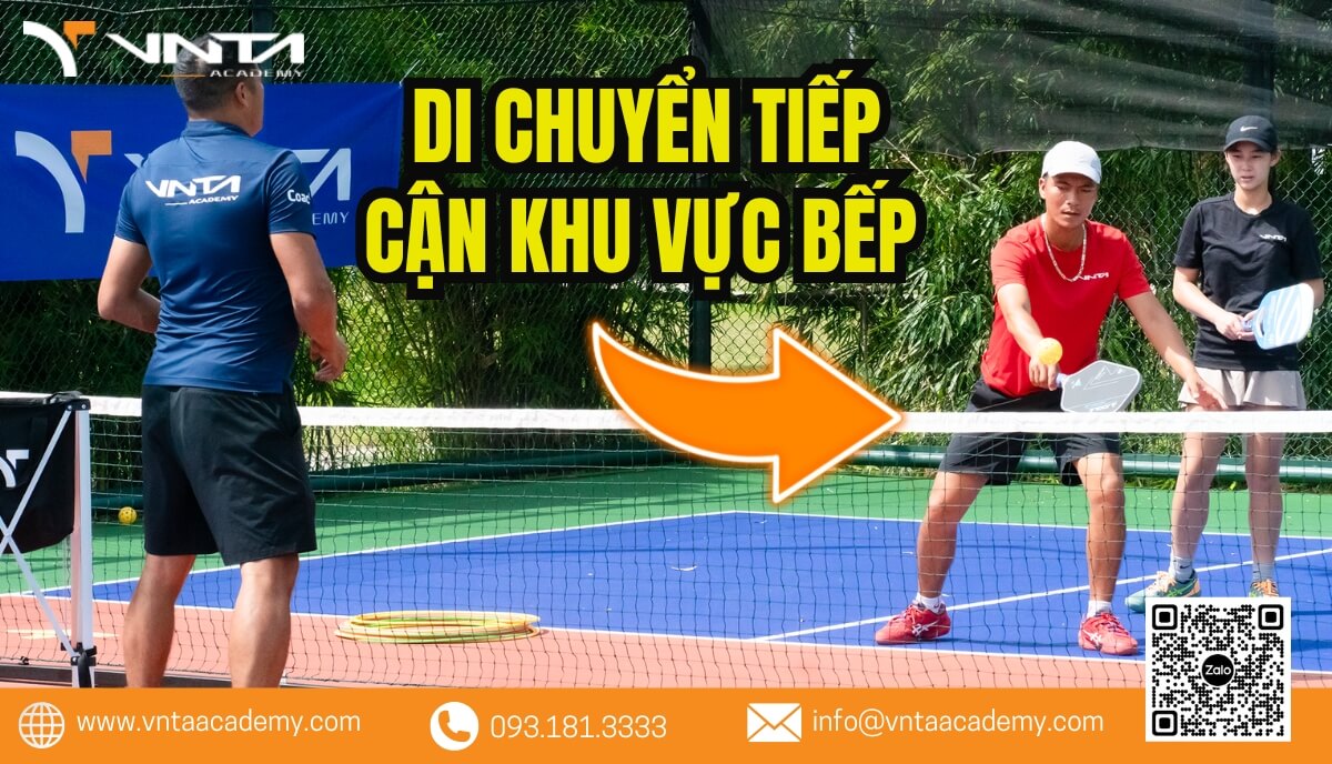 Tư thế chuẩn bị: Hướng dẫn di chuyển để tiếp cận khu vực bếp trong Pickleball