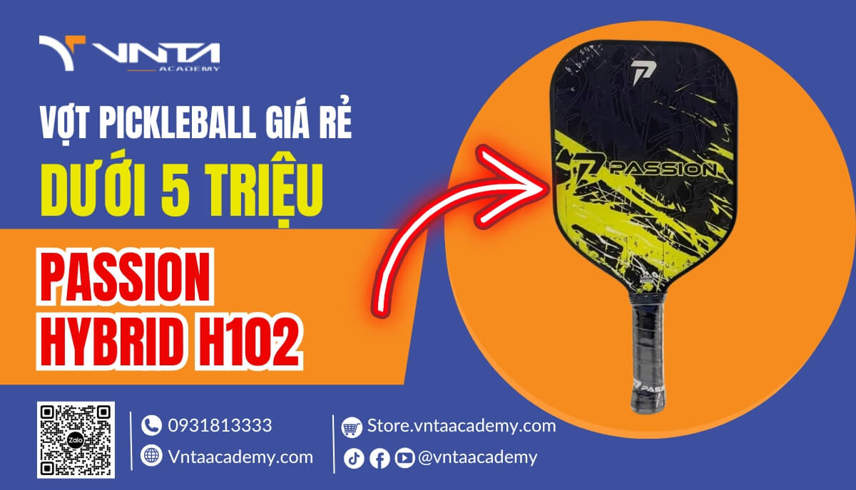 Vợt Pickleball Passion Hybrid H102 - Vợt Pickleball dưới 5 triệu giá rẻ