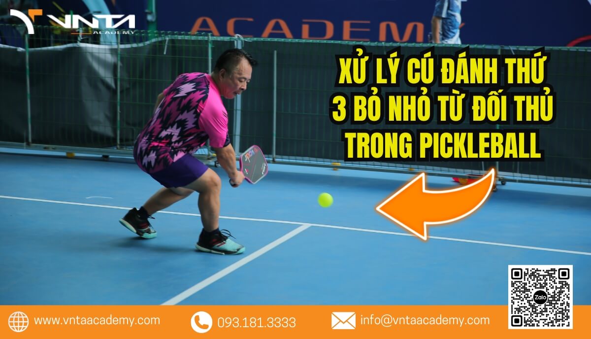 Hậu quả khi bị cú đánh thứ 3 bỏ nhỏ từ đối thủ trong Pickleball